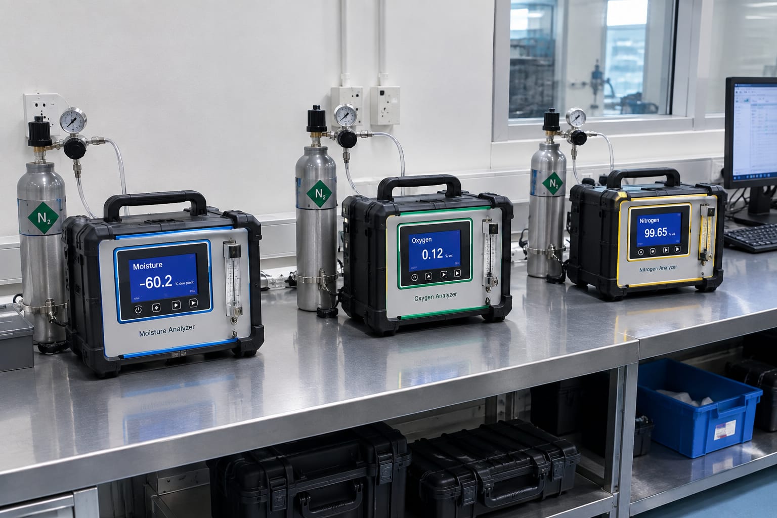Gas cylinder pressure regulator gauges