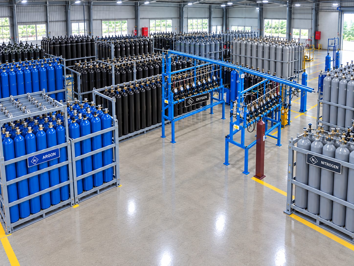 Bulk gas storage units