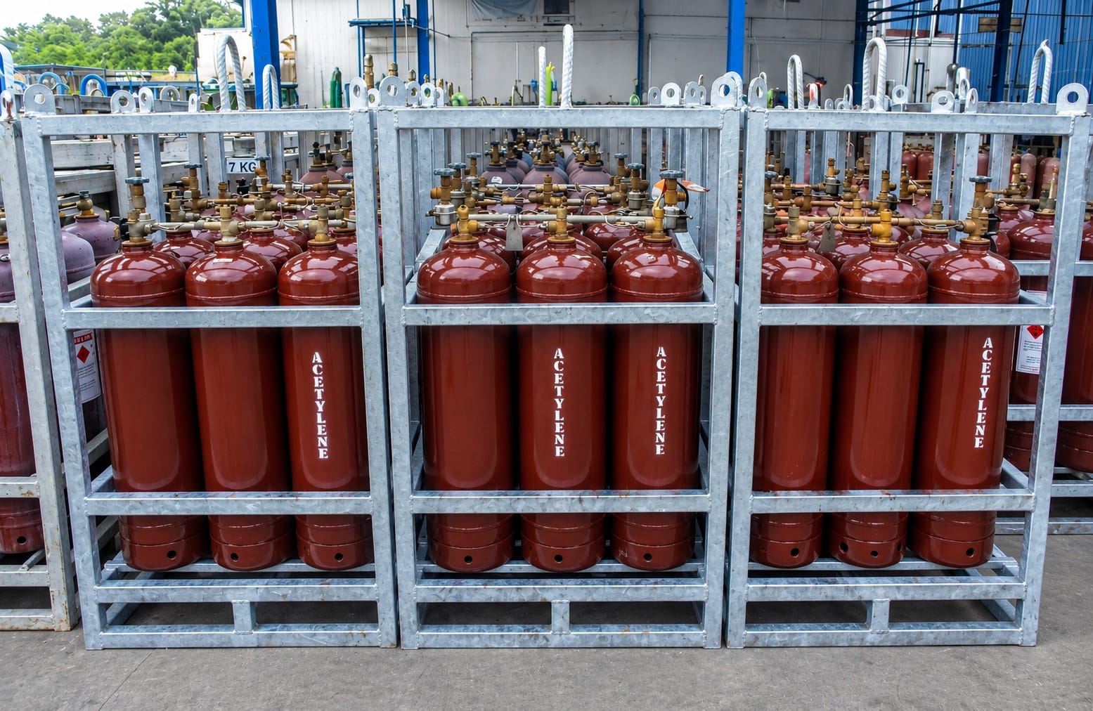 Acetylene gas cylinders